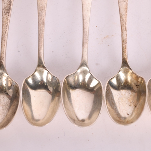 2729 - A set of 6 George V silver spoons, Josiah Williams & Co, London 1913, 12cm, 3.5oz total