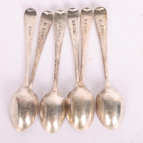 2729 - A set of 6 George V silver spoons, Josiah Williams & Co, London 1913, 12cm, 3.5oz total