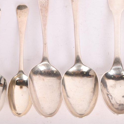 2731 - Various Antique silver spoons, including French and George II, 13.9oz total