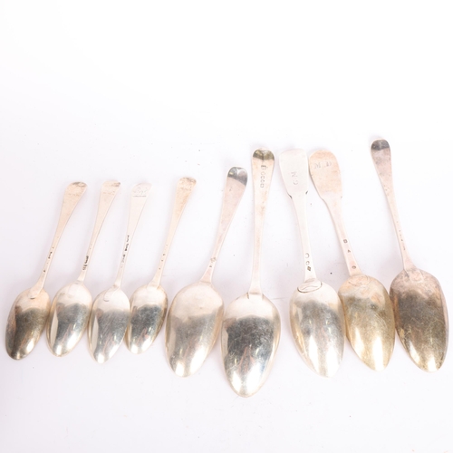 2731 - Various Antique silver spoons, including French and George II, 13.9oz total