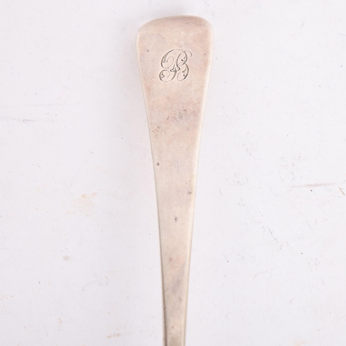 2739 - A George III silver Old English pattern basting spoon, John Lias, London 1805, 29cm, 2.9oz