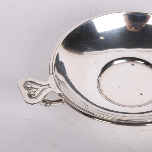 2747 - CHRISTIAN ACTONIUS THEODORUS PIIL - a Danish secessionist silver 2-handled bowl, circa 1873, circula... 