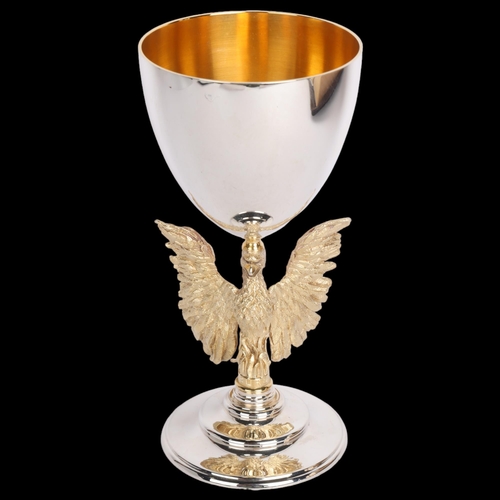 2755 - AURUM - an Elizabeth II parcel-gilt silver St Paul's Cathedral goblet, by Jocelyn Burton, London 197... 