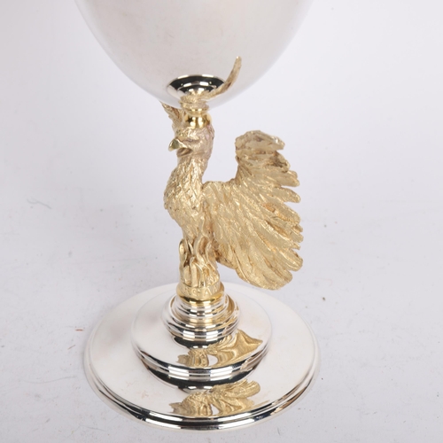 2755 - AURUM - an Elizabeth II parcel-gilt silver St Paul's Cathedral goblet, by Jocelyn Burton, London 197... 