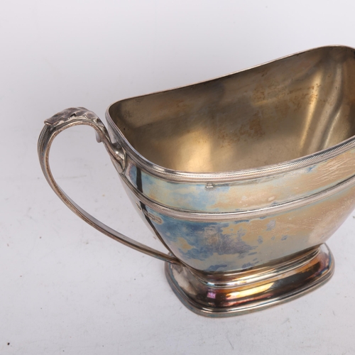 2761 - A George V silver 2-handled sugar bowl, Mappin & Webb, Sheffield 1918, width including handles 18.5c... 