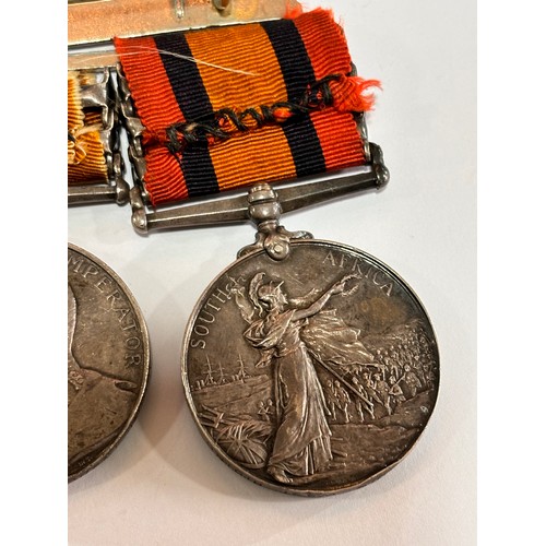 881 - A group of 3 South Africa and Great War medals to 2740 Pte M Caine, West Riding Regiment, comprising... 