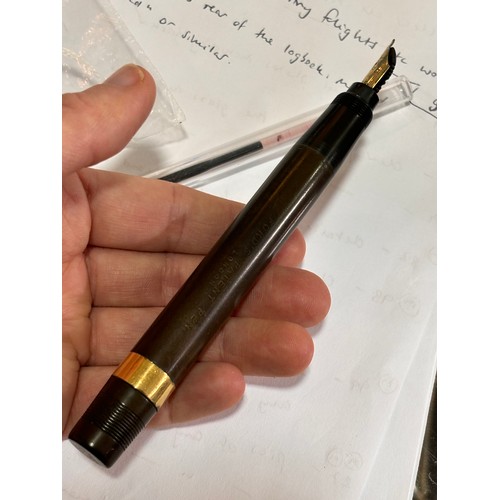 524 - A Ford's Patent fountain pen, circa 1930, black rubber body, nib marked 428 Mill, length 14.2 cm