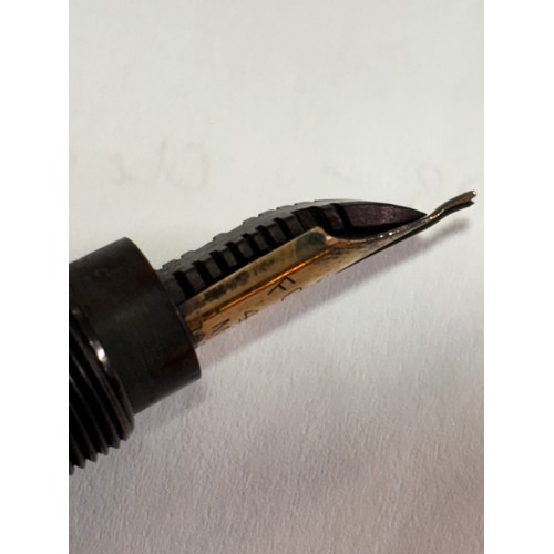 524 - A Ford's Patent fountain pen, circa 1930, black rubber body, nib marked 428 Mill, length 14.2 cm