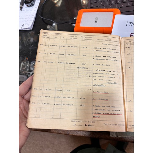 789 - 3 Pilot's flying log books, Second World War Period 1938 - 1942, for E D V Williams, and RAF pocket ... 