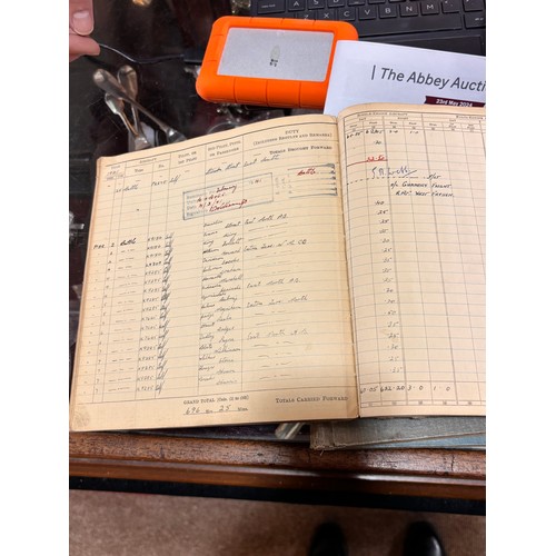 789 - 3 Pilot's flying log books, Second World War Period 1938 - 1942, for E D V Williams, and RAF pocket ... 