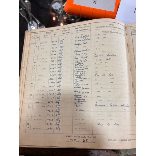 789 - 3 Pilot's flying log books, Second World War Period 1938 - 1942, for E D V Williams, and RAF pocket ... 