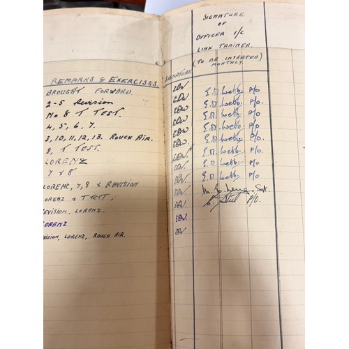 789 - 3 Pilot's flying log books, Second World War Period 1938 - 1942, for E D V Williams, and RAF pocket ... 