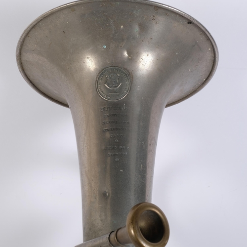 314 - An Antique French tenor horn, manufactured by Gantoise D'Instruments De Musique, with associated lab... 