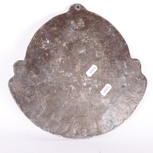 105 - A Birmingham lead fire insurance mark plaque, diameter 27cm