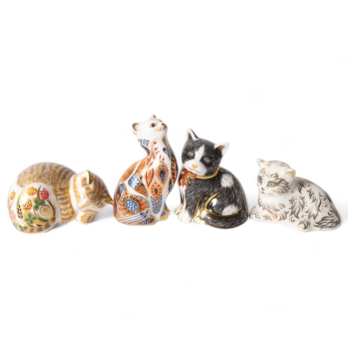 19 - Royal Crown Derby, a group of cat paperweights, including Lavender, a Signature Edition 1500 for Gov... 