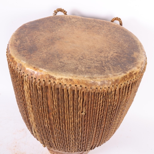 193 - African Tribal drum, height 40cm