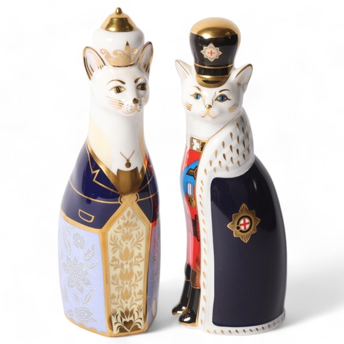 24 - Royal Crown Derby, the Royal Cat Catherine, limited edition 320 of 450, and the Royal Cat William, a... 