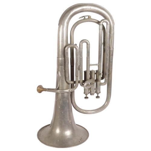 314 - An Antique French tenor horn, manufactured by Gantoise D'Instruments De Musique, with associated lab... 