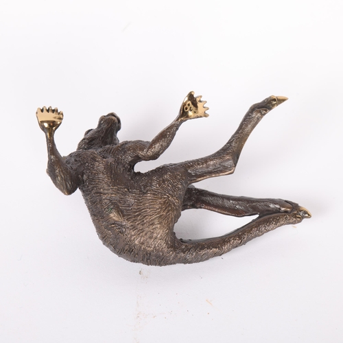 43 - Pete Smit, cast bronze study of a kangaroo, L11cm
