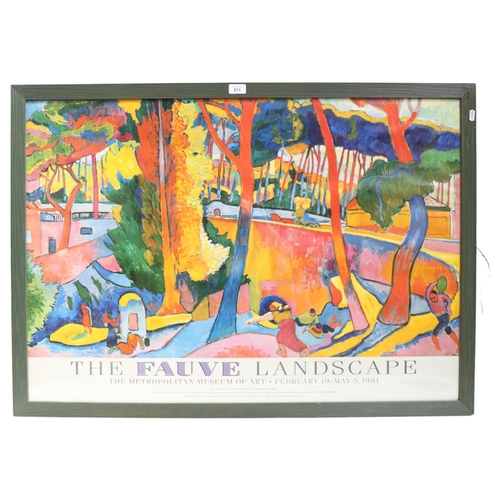 571 - Metropolitan Museum of Art 1991 poster, advertising The Fauve Landscape, framed, 76cm x 106cm