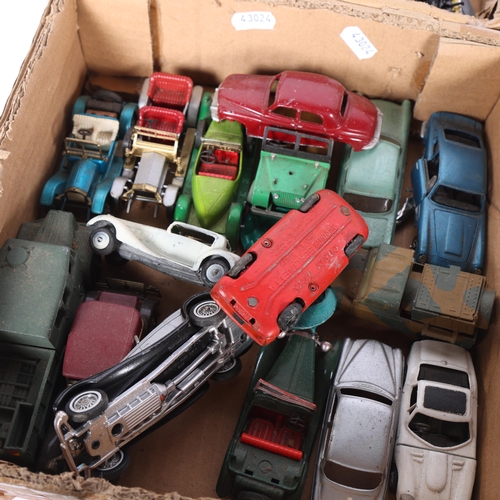 585 - 3 boxes of diecast Dinky, Corgi and Matchbox cars