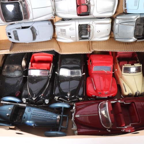 586 - A collection of diecast vehicles, including a Revel Union Type C World Record car, a Maisto Audi Sup... 