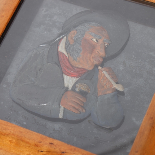 81 - A wax portrait of Soloman Grettiman, signed A Burberry and dated 1765, in glazed framed case, W20.5c... 