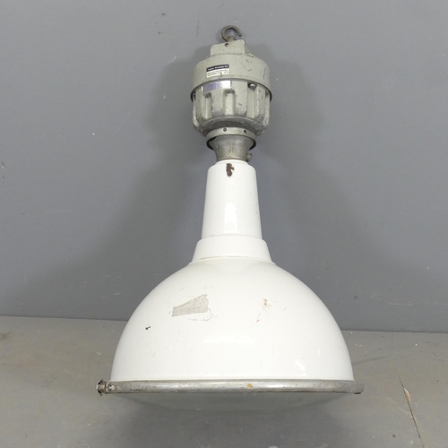 2677 - SIMPLEX CIRCULUME - A vintage industrial light fitting with enamelled shade. Diameter 50cm, height 8... 