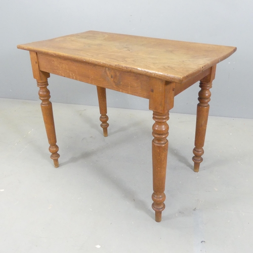 2686 - A stained pine kitchen table. 89x72x51cm.