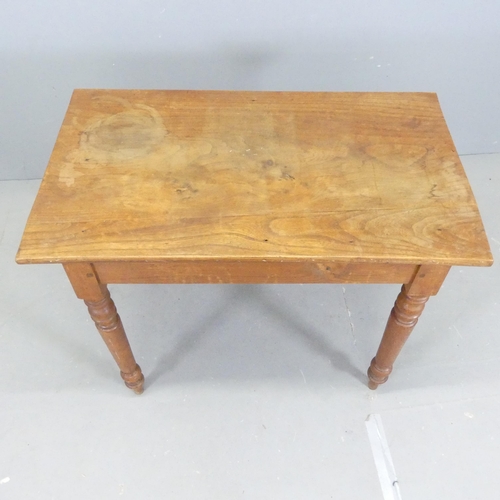 2686 - A stained pine kitchen table. 89x72x51cm.