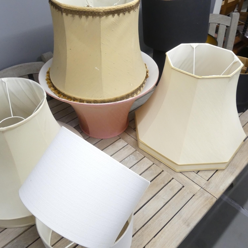 2671 - Ten various lampshades.