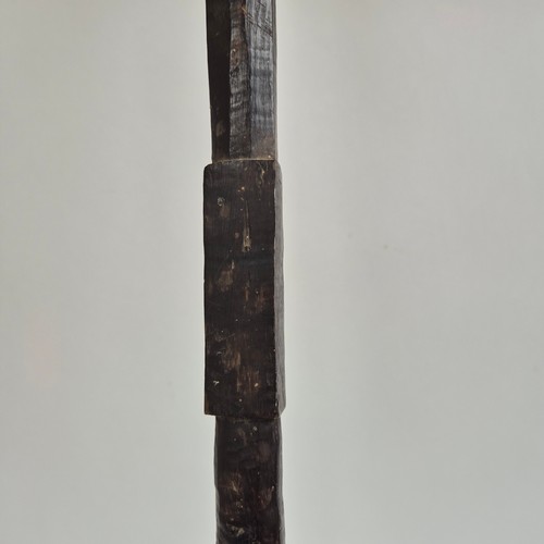 173 - An African bow and an African hardwood spear, L127cm