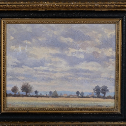 236 - Pair of landscapes near Windsor, oils on board, 1928, unsigned, 17cm x 23cm, framed