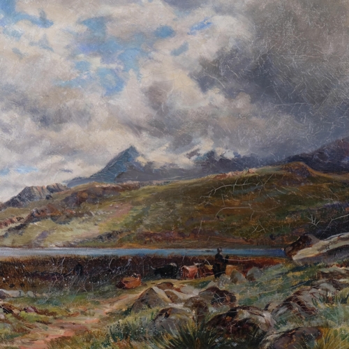 241 - Attributed to George Melville Rennie (1874 - 1953), highland landscape, oil on canvas, 31cm x 43cm, ... 