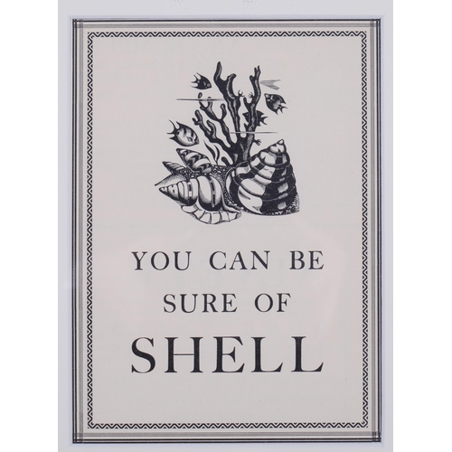 245 - Robert Gibbings, Shell advertising image, wood engraving, published by Curwen Press 1935, 18cm x 13c... 