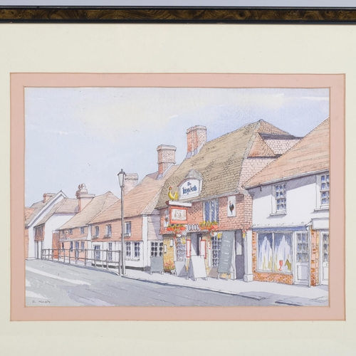 253 - 3 views of Battle East Sussex, by S Nash, watercolour, 25cm x 35cm, framed (3)