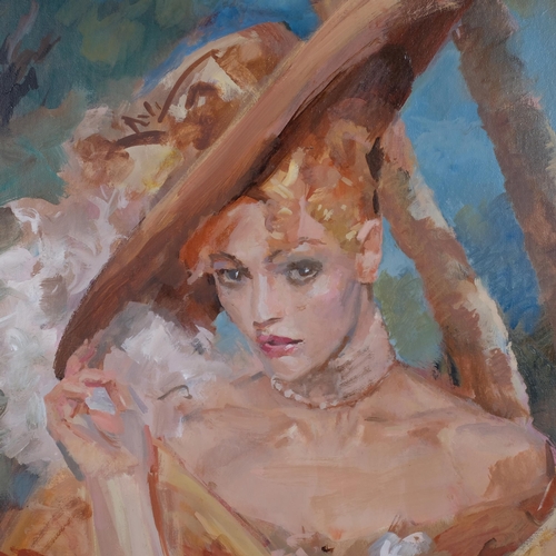 260 - Julian Gordon Mitchell, hot babe, oil on canvas, 51cm x 40cm, framed