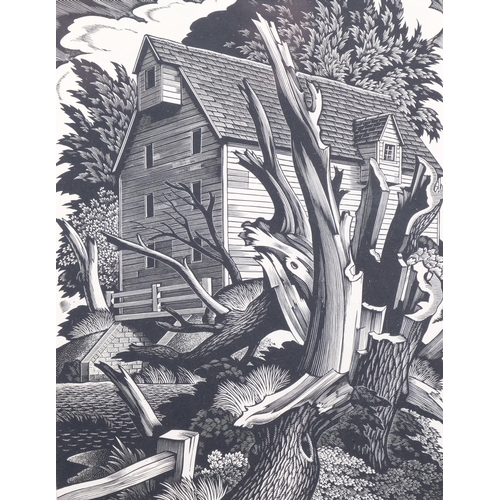 282 - George Mackley (1900-1983), wood engraving on paper, The Mill (1946), 19cm x 13.5cm, mounted, framed... 