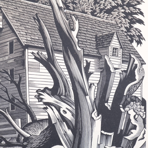 282 - George Mackley (1900-1983), wood engraving on paper, The Mill (1946), 19cm x 13.5cm, mounted, framed... 