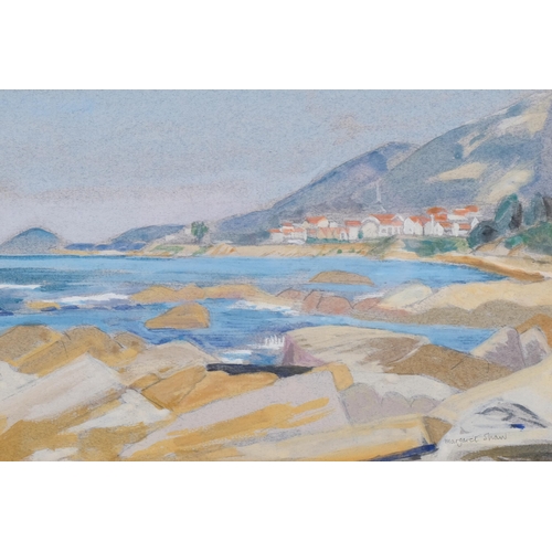 285 - Margaret Shaw (1917-1983), watercolour on paper, Ajaccio Seascape, signed, 14.5cm x 21cm, mounted, f... 