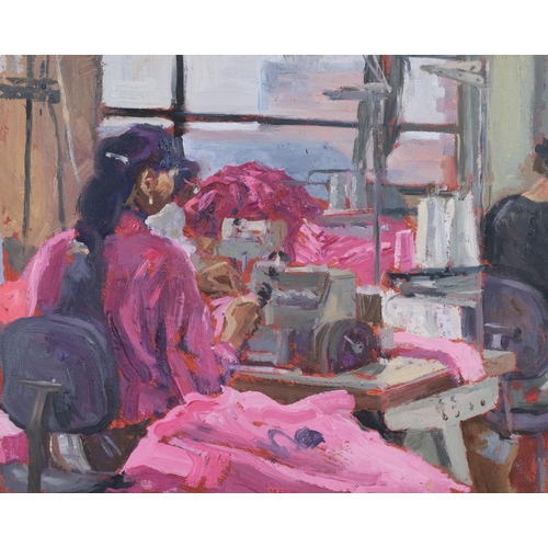 291 - Geoffrey Beasley (1945-2018), oil on canvas, Study in Pinks (1993), titled, signed and dated verso, ... 