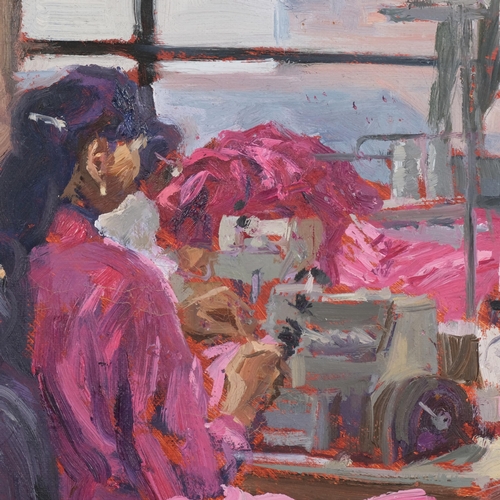 291 - Geoffrey Beasley (1945-2018), oil on canvas, Study in Pinks (1993), titled, signed and dated verso, ... 