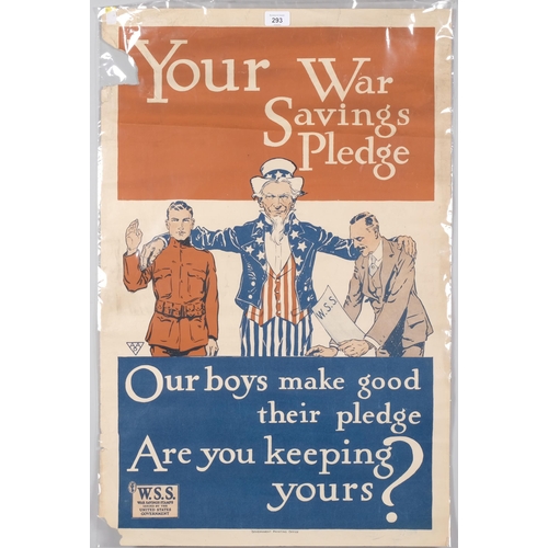 293 - Original World War One Poster, lithograph in colours on paper, Our Boys Make Good Their Pledge (1917... 