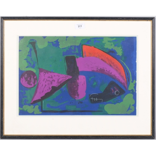 311 - Marino Marini, Guerrier, original lithograph for XXe Siecle no. 30, circa 1960, 31cm x 46cm, framed