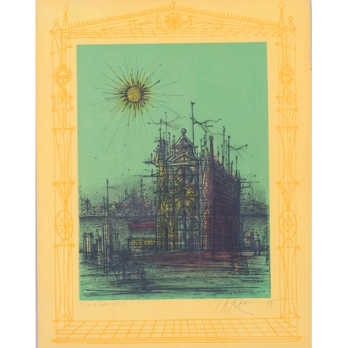 315 - Jean Carzou (born 1907), Le Palais Vert, original lithograph 1975, signed in pencil, no. 50/185, she... 