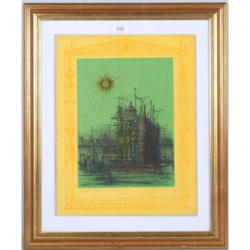 315 - Jean Carzou (born 1907), Le Palais Vert, original lithograph 1975, signed in pencil, no. 50/185, she... 