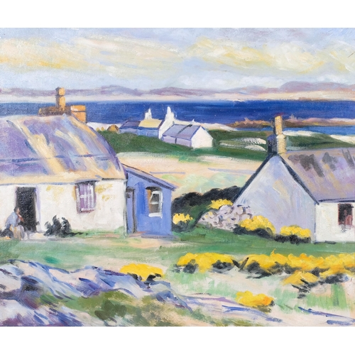 323 - Scene on Iona, contemporary oil on board, 43cm x 49cm, framed, modern