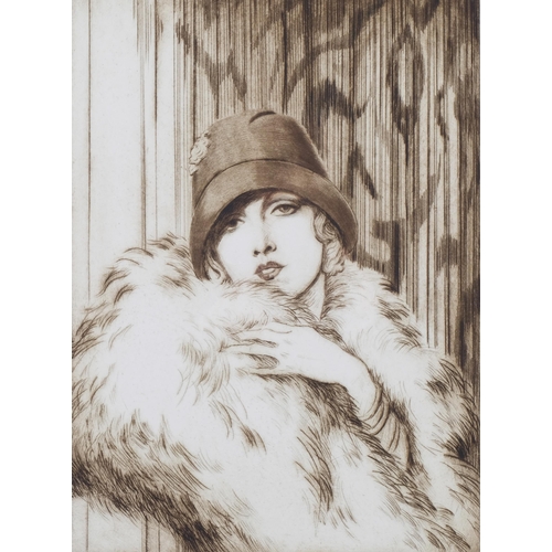 332 - Frank Martin (1921 - 2005), portrait of Vilma Banky, etching, signed in pencil, no. 9/100, plate 37c... 