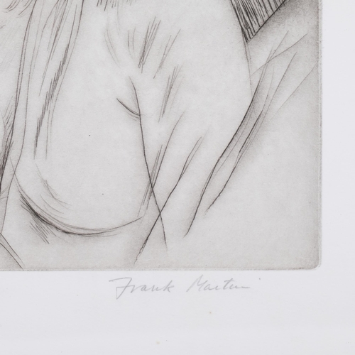 333 - Frank Martin (1921 - 2005), portrait of Louise Brooks, etching, signed in pencil, no. 9/100, plate 3... 