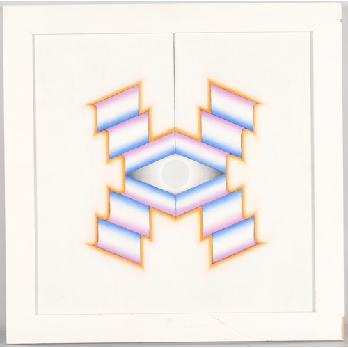 101 - Susan Craigie Smith, talisman 1996, oil on canvas, inscribed verso, 60cm x 60cm, framed